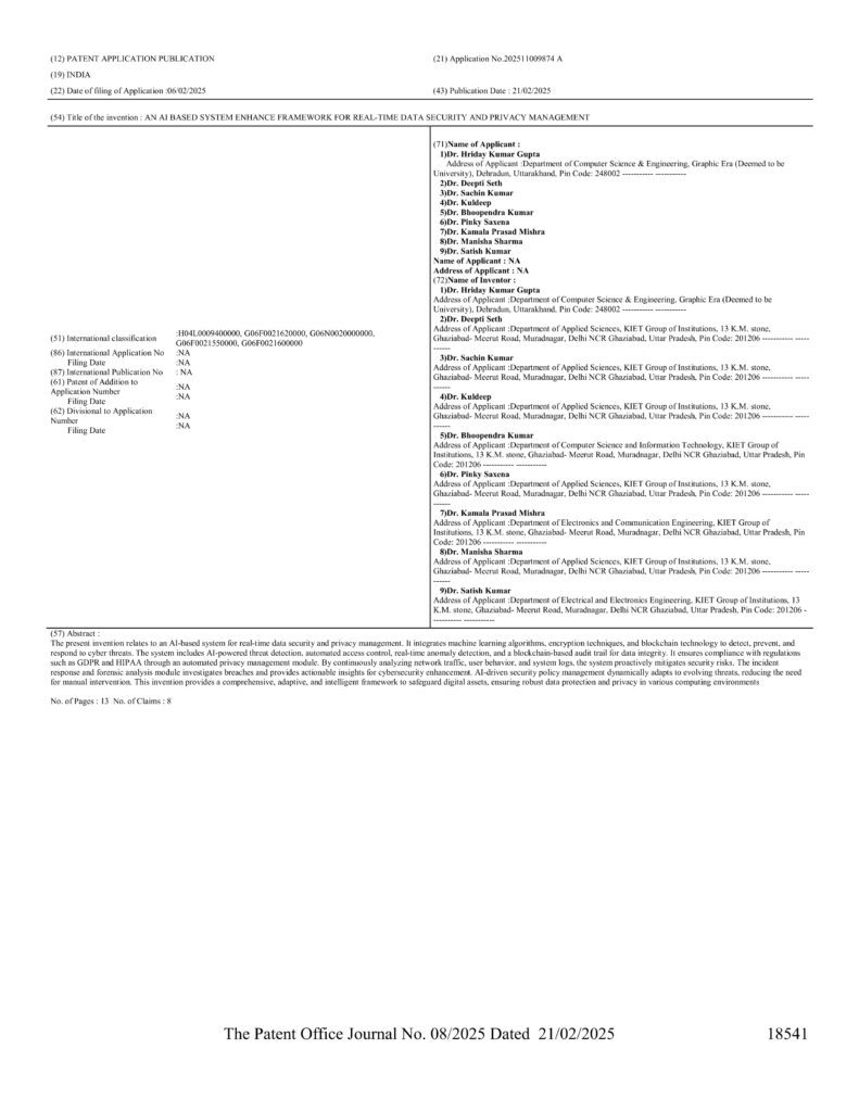Published journal 202511009874 page 0001 - lexgin patent filing