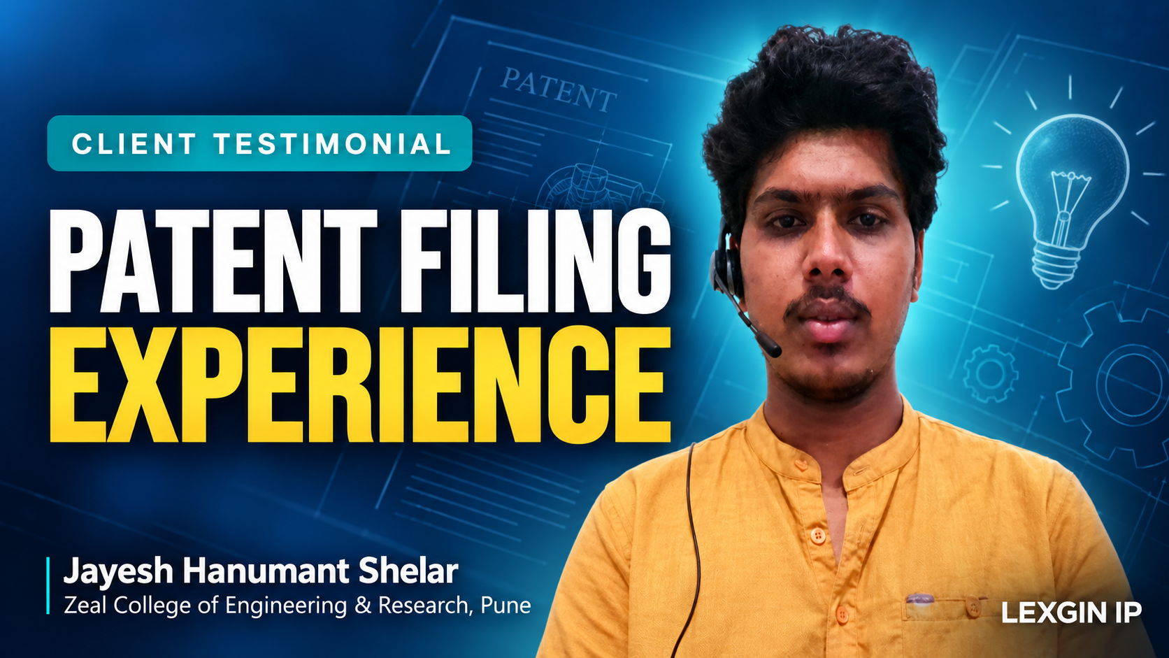 Jayesh Testimonial - lexgin patent filing